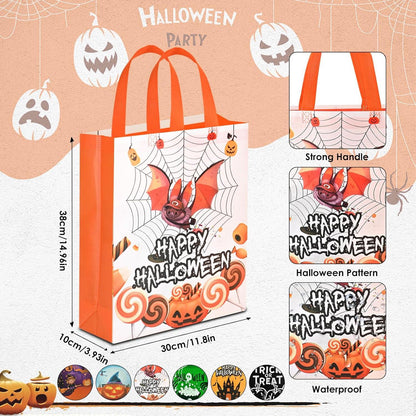 Halloween Geschenktüte Tasche Groß 6 Stk Süßigkeit Griffen
