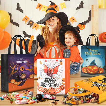 AhfuLife Halloween Geschenktüte Tasche 6 Stk Süßigkeit Trick or Treat Kinderparty