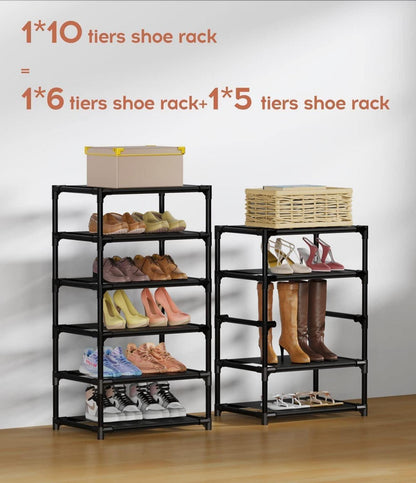 Schuhregal 10 Ebenen Staubdichter Überzug 20-22 Paar Schuhe