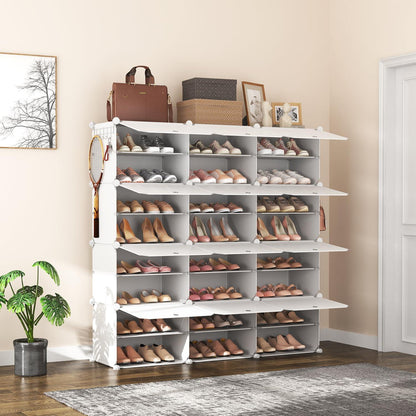 Vicye Schuhregal Organizer 8 Etagen 48 Paar weiß 3x8