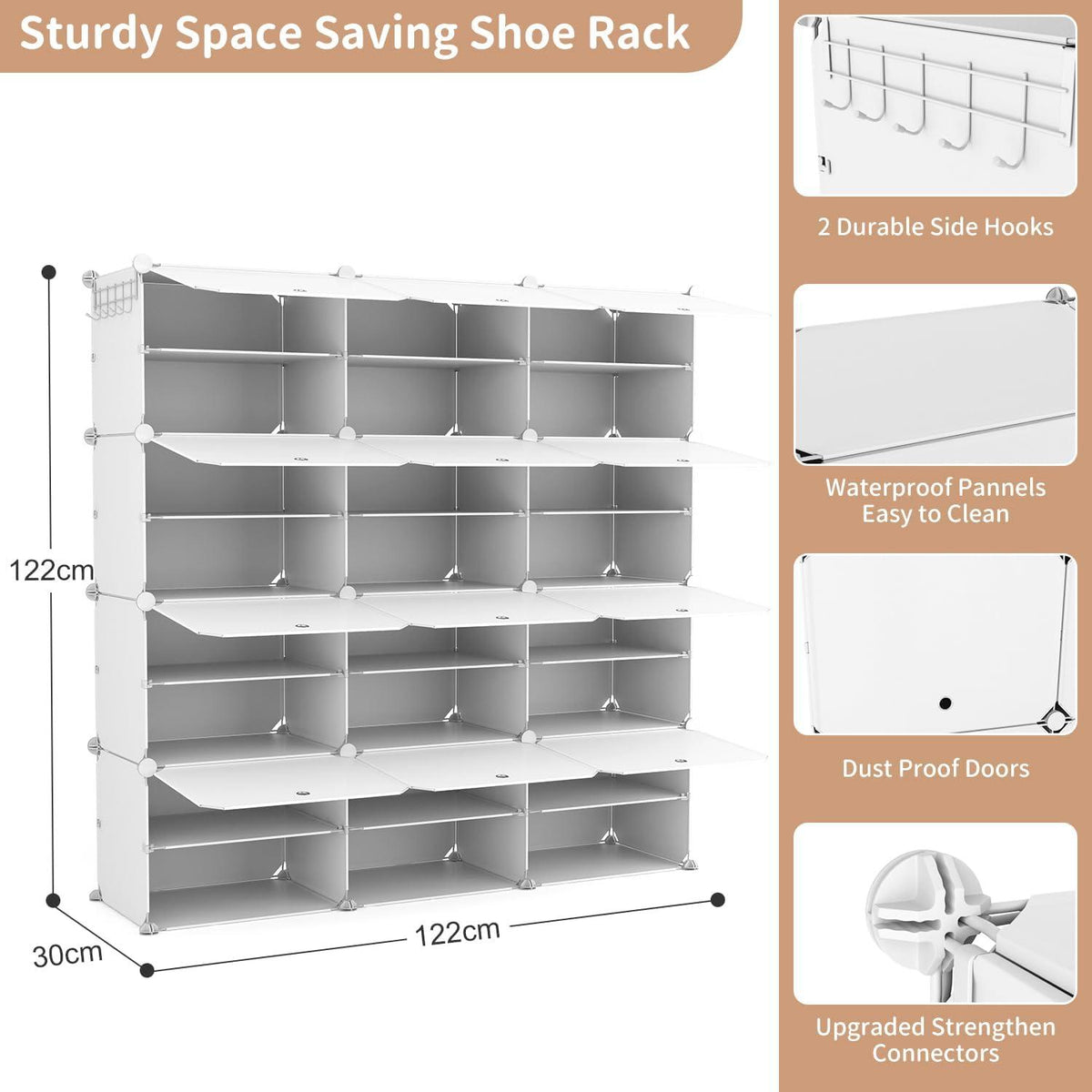 Schuhregal Organizer 8 Etagen 48 Paar Platzsparend