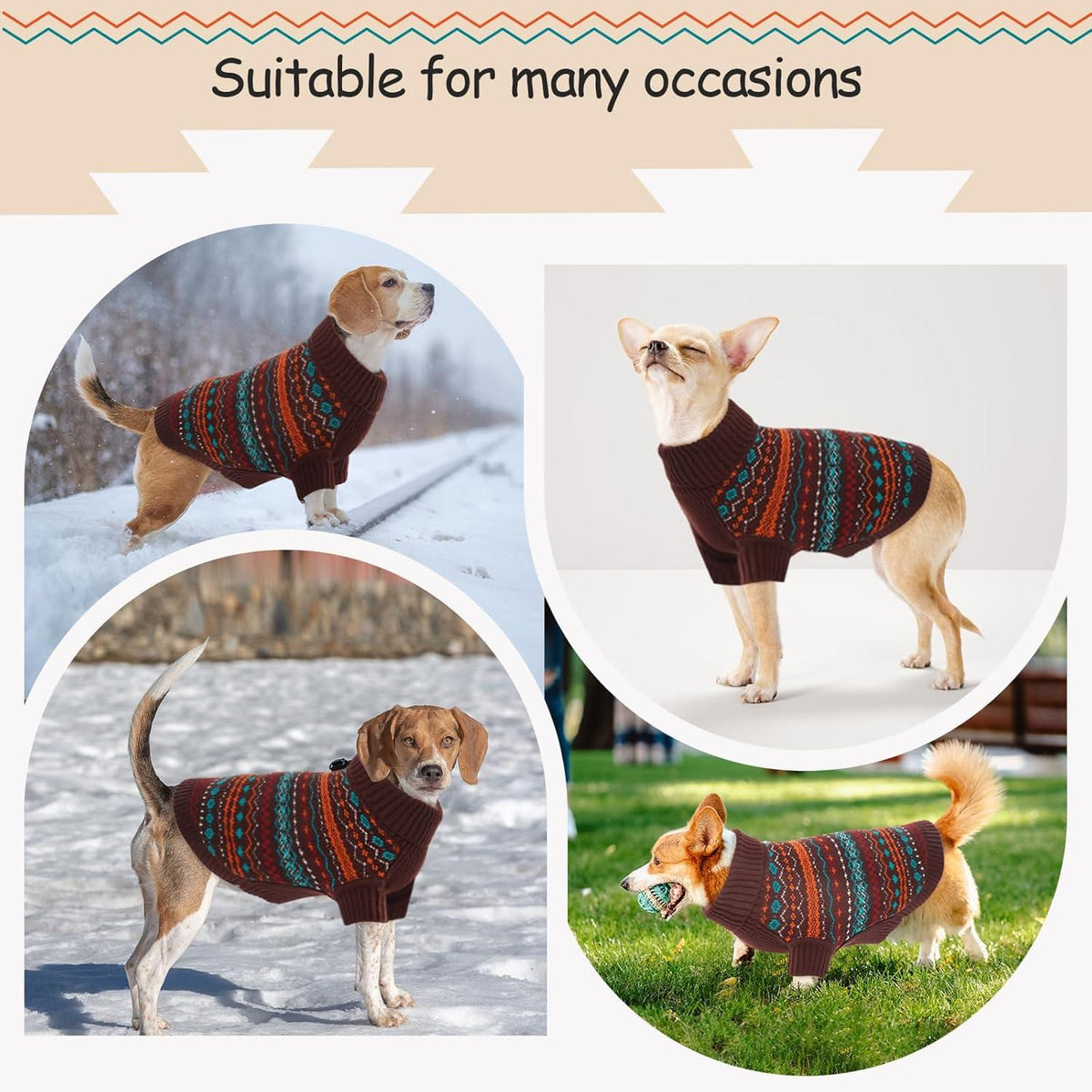 Hundepullover Böhmen Mittelgroße Hunde Weich & Warm mit Beinen Schick