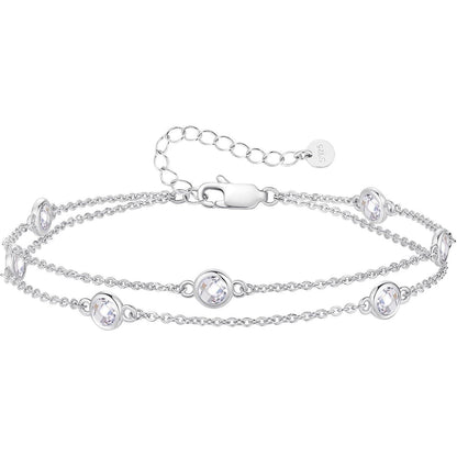 Silber Armband Damen 925 mit Zirkonia – Verstellbar & Zeitlos