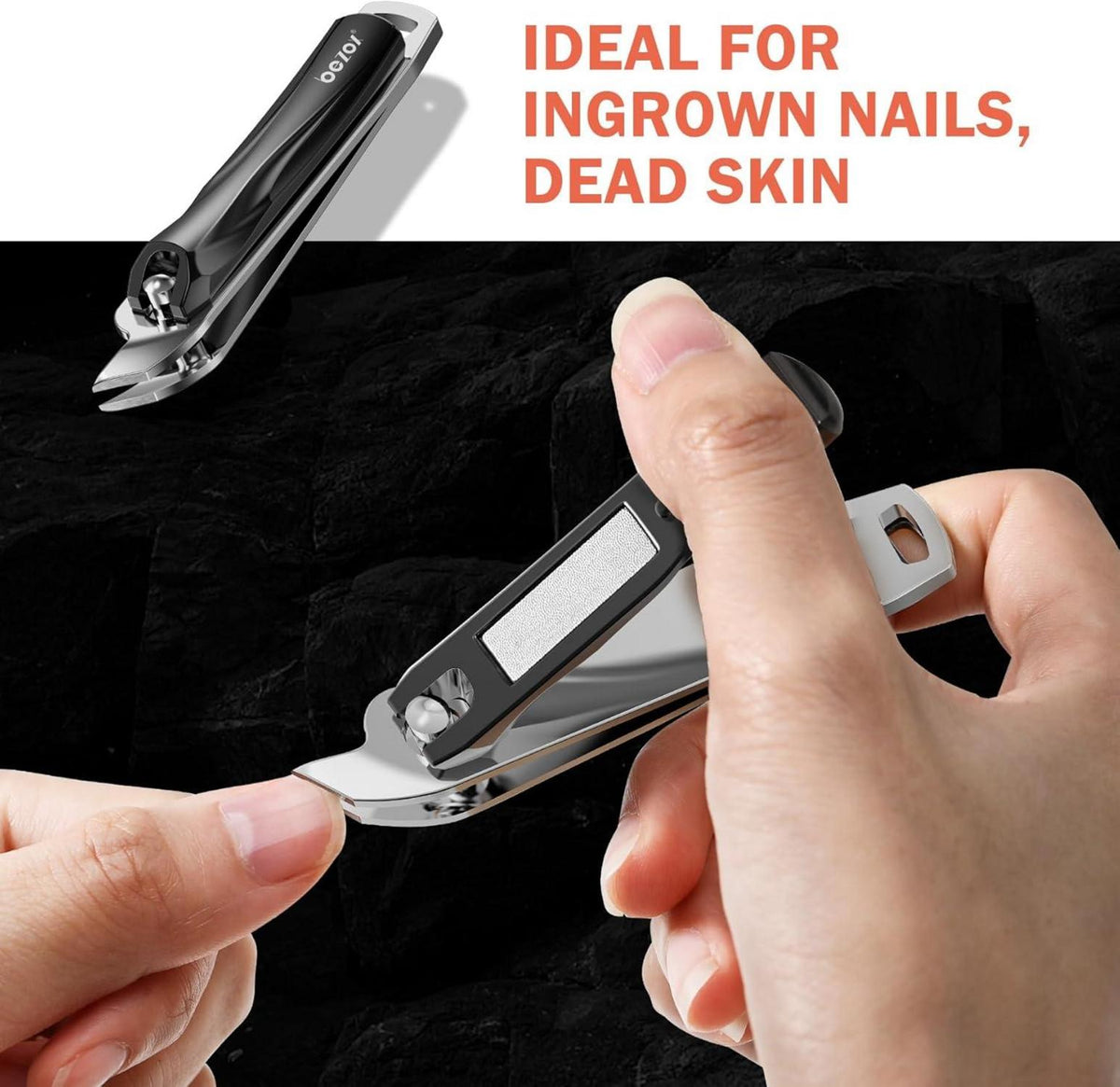 Nagelknipser Set Edelstahl für dicke & eingewachsene Nägel