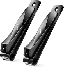 Nagelknipser aus Edelstahl für dicke Nägel, schwarz, ergonomisch