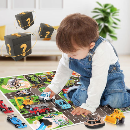 Adventskalender 2026 Kinder Auto Spielzeug 24-teilig Jungen