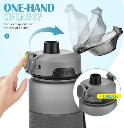 Sport Trinkflasche BPA-frei 1 Liter Auslaufsicher Fitnessstudio Büro Reisen