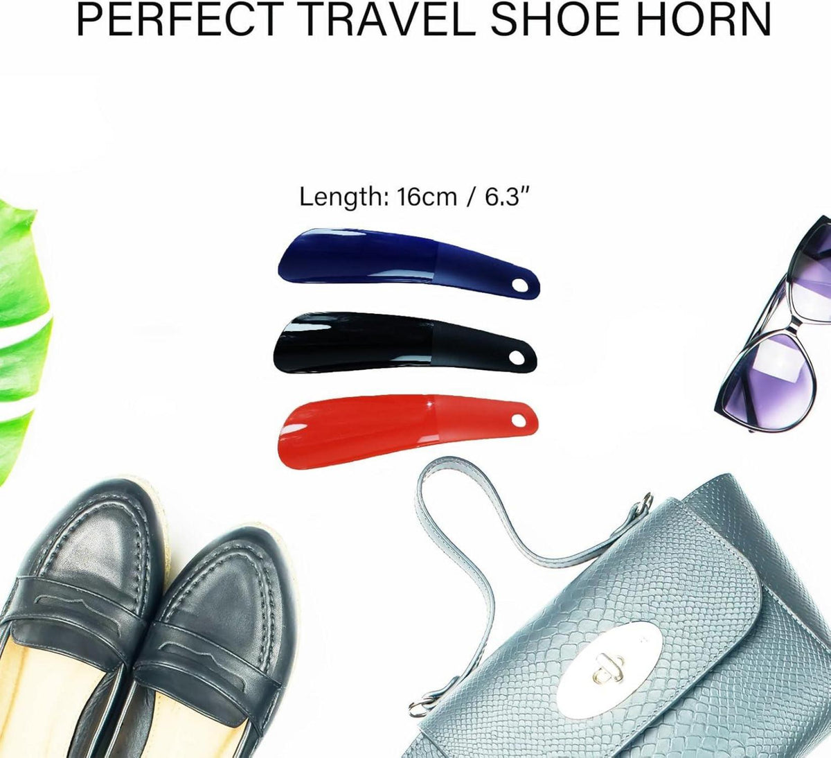 Schuhlöffel 3er Set Kunststoff Shoe Horn Aufhängen für Männer Frauen Kinder