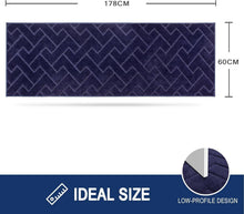 Schmutzfangmatte Innen 60x178 cm Blau rutschfest waschbar