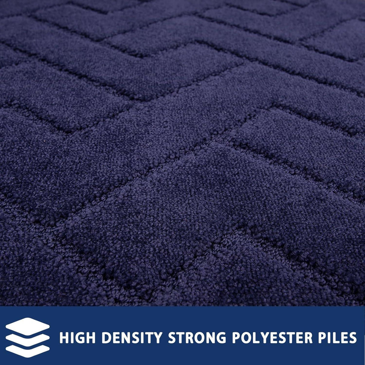 FCSDETAIL Schmutzfangmatte Innen 60x178cm rutschfeste Fußmatte waschbar Sauberlaufmatte absorbierend Fussmatte Küchen Flur Blau