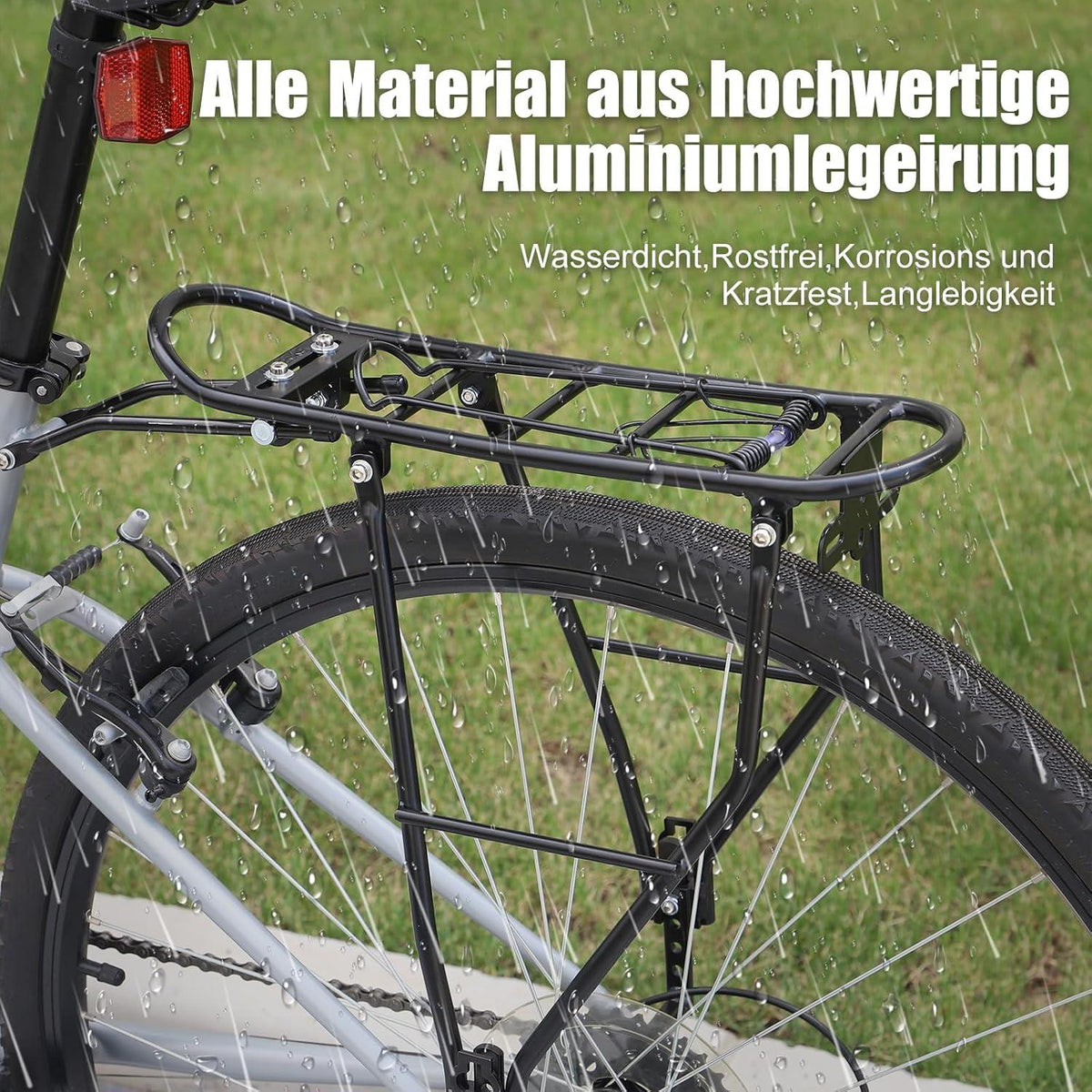 MEGHNA Fahrradgepäckträger Einstellbar 26”-29” Rennrad Mountainbike 25kg Tragfähigkeit