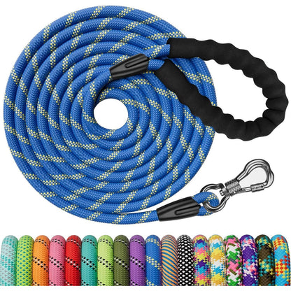 Schleppleine für Hunde mit gepolstertem Griff, 5m, Blau