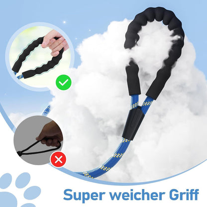 Schleppleine für Hunde mit gepolstertem Griff, 5m, Blau