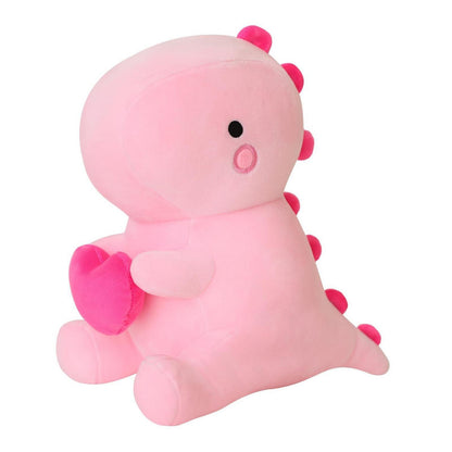 Plüschtier Dinosaurier mit Herz, Kuscheltier 50cm Rosa