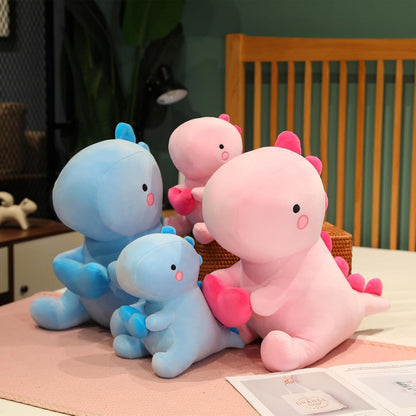 Plüschtier Dinosaurier mit Herz, Kuscheltier 50cm Rosa