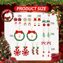 Weihnachtsohrringe Set 12 Paar Damen Ohrstecker Schneemann