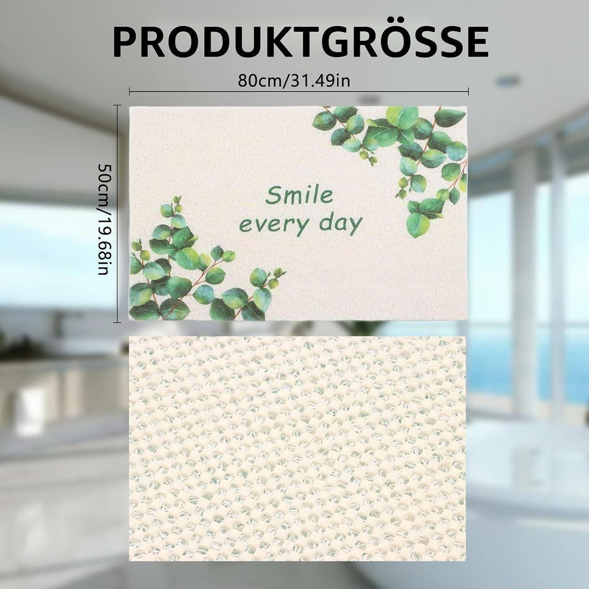 Rutschfeste Duschmatte 50x80 cm – Anti Schimmel & Schnell Trocknend