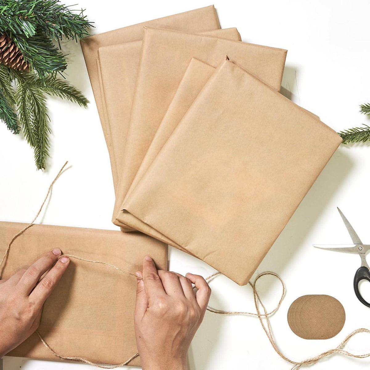 Braunes Kraftpapier Set 30cm breit Geschenkverpackung Handwerk