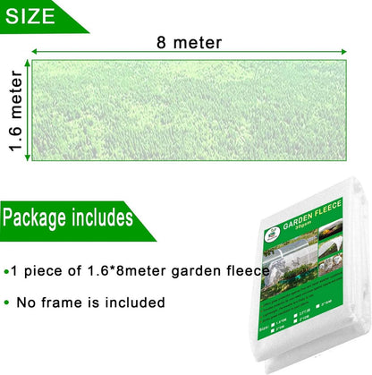 Wintervlies Frostschutz Pflanzen 1.6m x 8m 30g/m² Gartenvlies