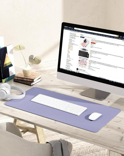 Großes Office Mousepad Leder 80x40cm Lavendel