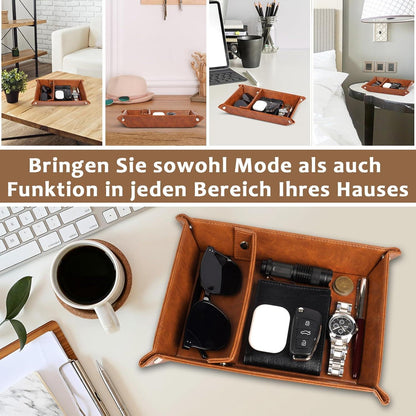 Weihnachtsgeschenk Tablett Leder Männer Organizer Nikolaus Herre