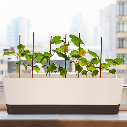3er Set rechteckige Blumenkästen 42,4 cm Kunststoff Gärtner Außenbereich