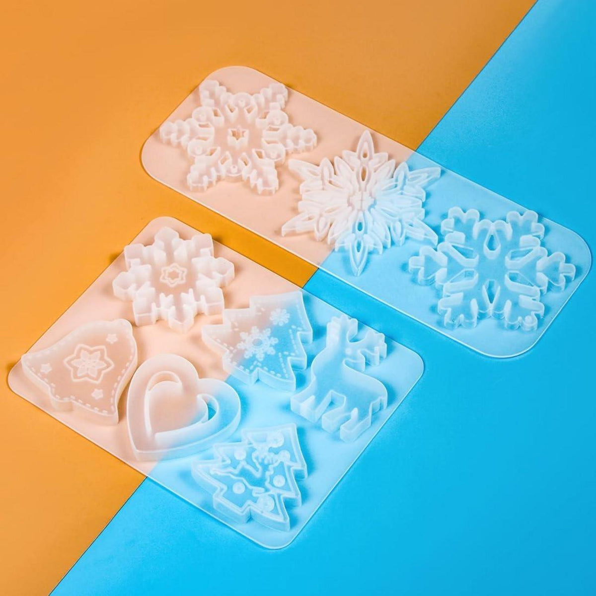 Silikonform Weihnachten Schneeflocke Weihnachtsbaum Elch Glocke DIY Fondant