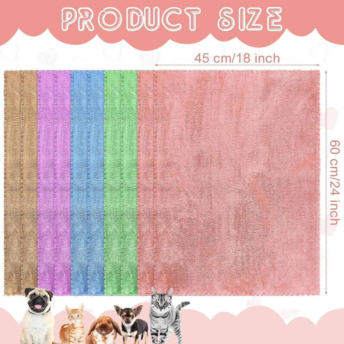 Panelee 10 Stück wasserdichte Meerschweinchen Decken 18 x 24
