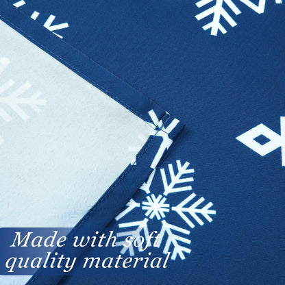 Weihnachtliche Tischdecke Blau mit Schneeflocken, 137x137cm