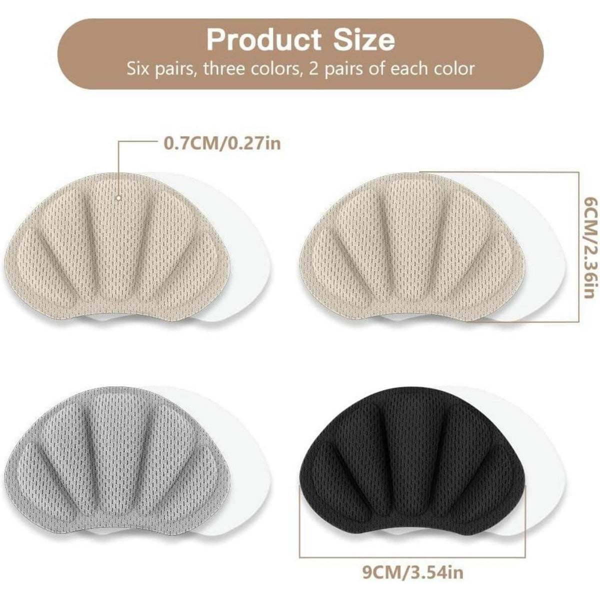 Fersen Reparatur Patches für Sneaker & Schuhe (6 Paar)
