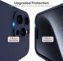 iPhone 15 Pro Max Silikon Hülle - 360° Schutz - Mitternachtsblau
