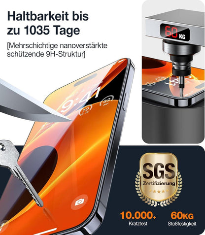 TORRAS iPhone 15 Pro Full Screen Panzerglas Schutzfolie Set