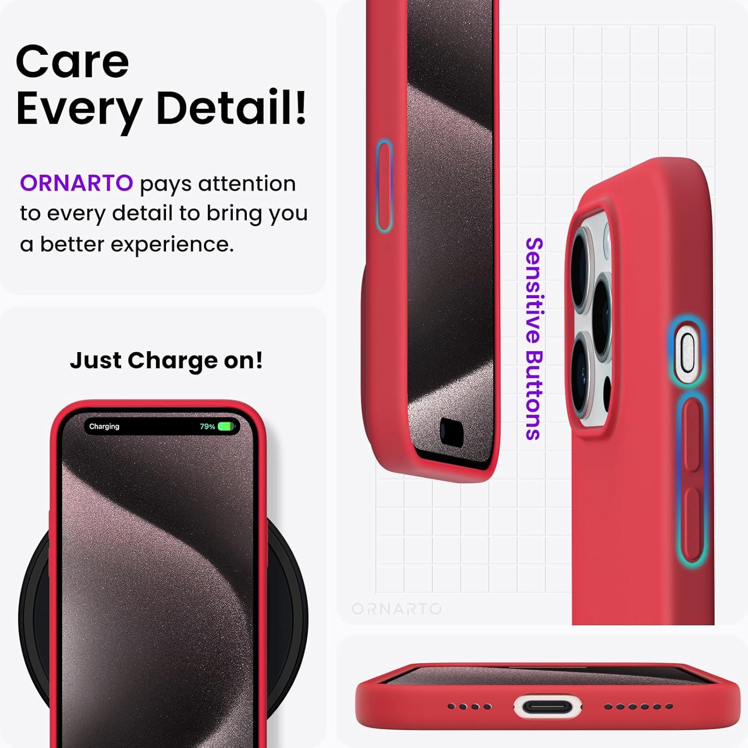 Silikon iPhone 15 Pro Max Hülle 6,7 Zoll - Flüssiges Rot 2023