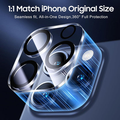 3er Set Kamera Schutz für iPhone 15 Pro/15 Pro Max, 9H Härte, Kratzfest