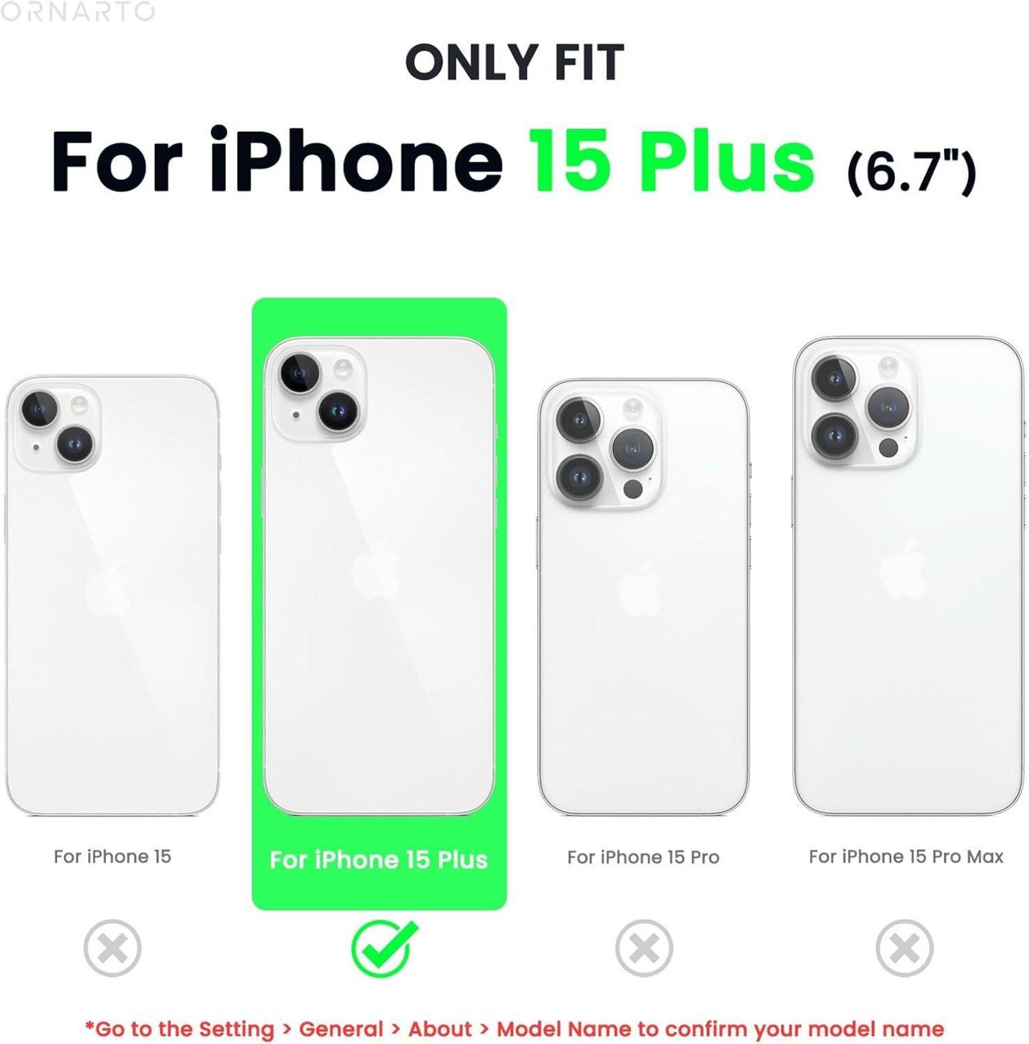 ORNARTO iPhone 15 Plus Hülle Silikon 6,7 Zoll - Ultra