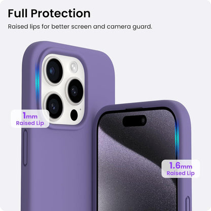 ORNARTO iPhone 15 Pro Hülle Silikon 6,1 Zoll Violett 2023