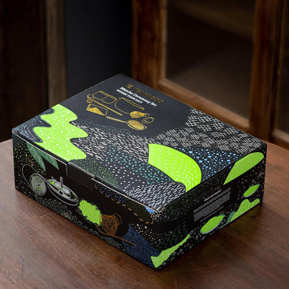 Matcha Set mit Schale Schneebesen Ausgießer 9-tlg. Tray 2 Tassen Grün
