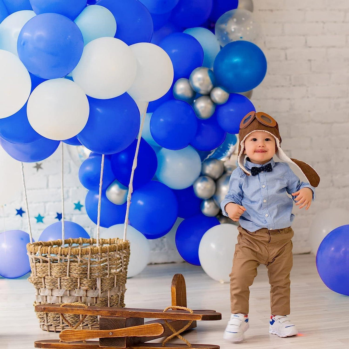 Luftballon Girlande Blau 120 Stück für Geburtstag Party Hochzeit
