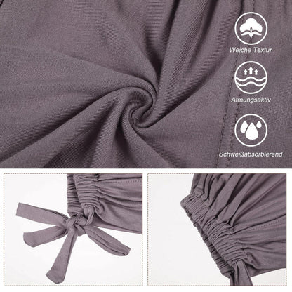 Turban Unterkappe Damen 2er Set | Hijab Cap Chemo Mütze Khaki+Grau