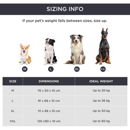 XXL Hundematratze 120x90cm waschbar, gepolstert, braun