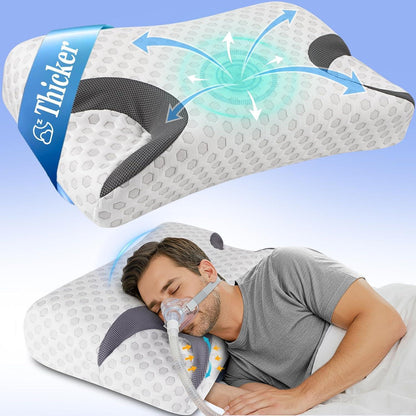 CPAP-Kissen für Seitenschläfer mit Nackenstütze, Memory Foam