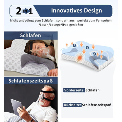 CPAP-Kissen für Seitenschläfer mit Nackenstütze, Memory Foam