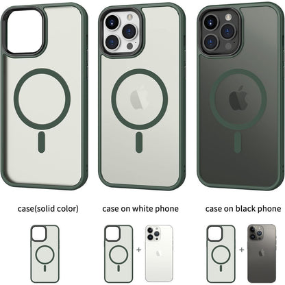 iPhone 14 Pro Hülle mit MagSafe, Kameraschutz, Dunkel Grün