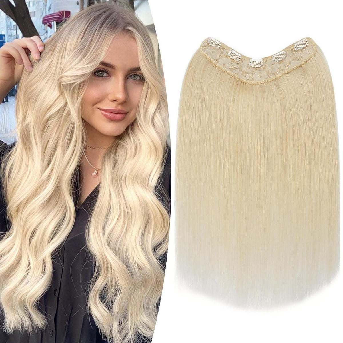 Blond Echthaar Clip-in Extensions 55 cm – Remy Haarverlängerung