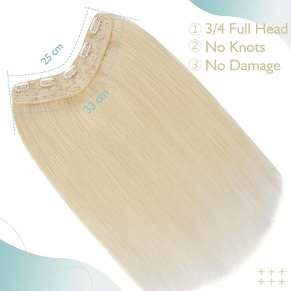 Blond Echthaar Clip-in Extensions 55 cm – Remy Haarverlängerung