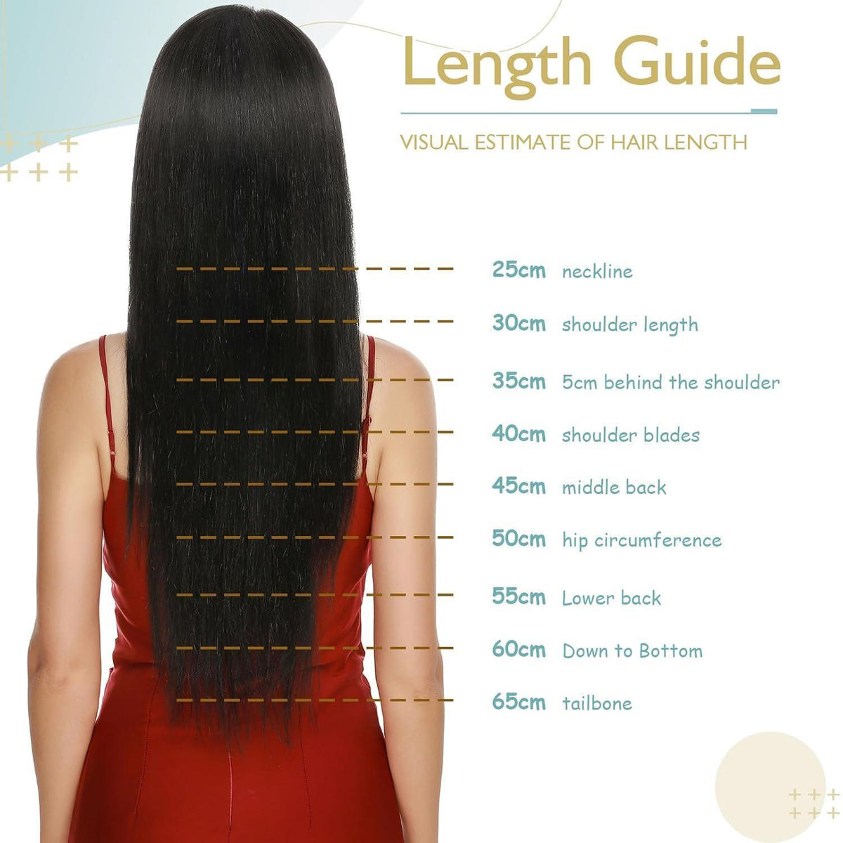 Clip-in Echthaarverlängerung Braun Balayage 55 cm