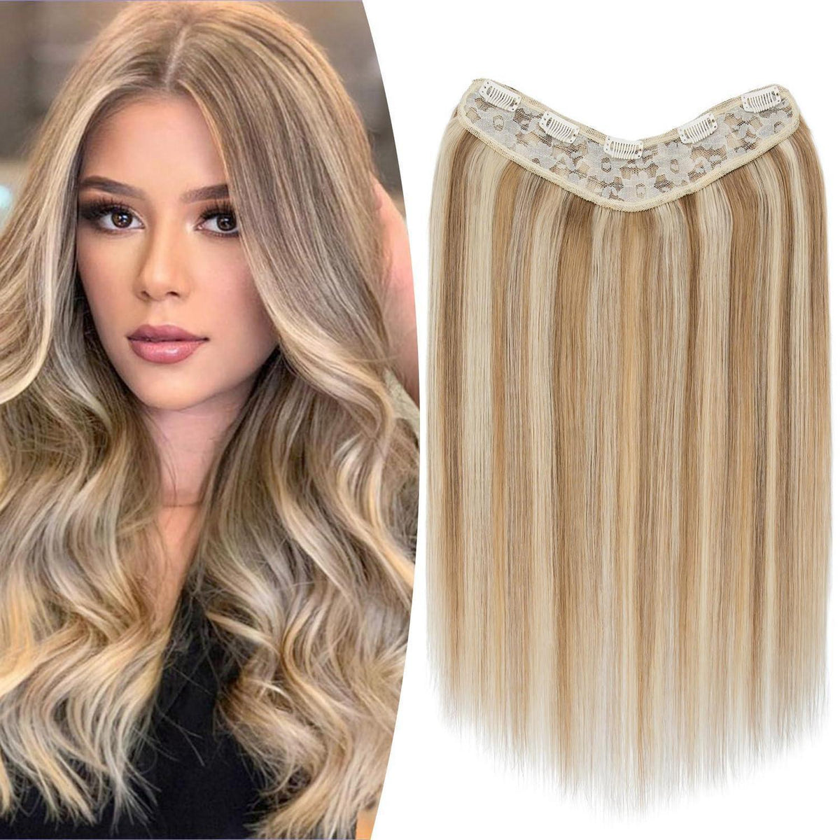 Blond Balayage Clip-in Echthaarverlängerung 35 cm