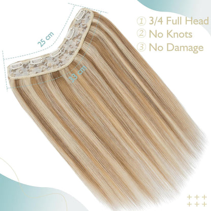 Blond Balayage Clip-in Echthaarverlängerung 35 cm