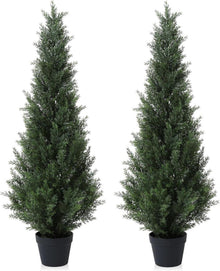 Künstlicher Zedernbaum Kunstpflanzen 125 cm im Topf 2er Pack