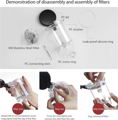 Glas Teekanne mit herausnehmbarem Sieb 900ml klarer Teekessel zum
